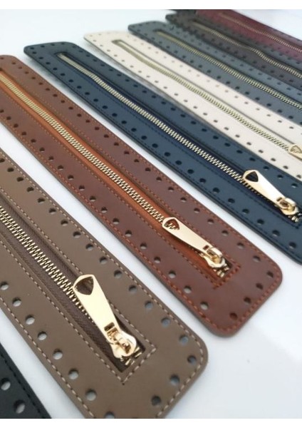 Angel Çanta Akssesuar Derili Fermuar Yeni Model Vizon 30 cm Gümüş modelleri