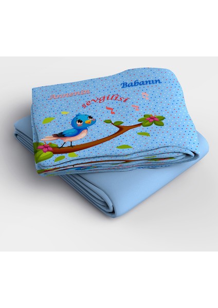 Blue Chichk 3D Pamuk Saten Bebek Nevresim Takımı