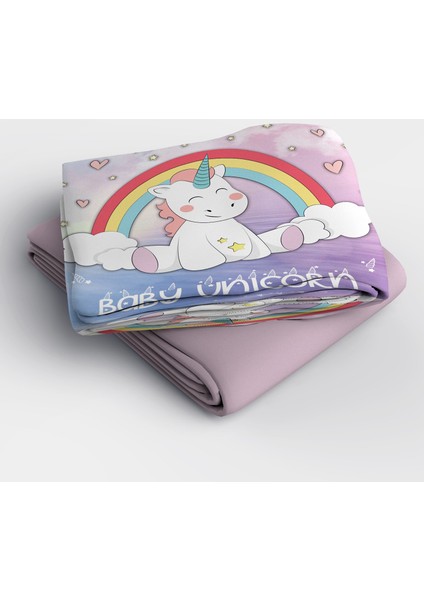 Baby Unicorn 3D Pamuk Saten Bebek Nevresim Takımı