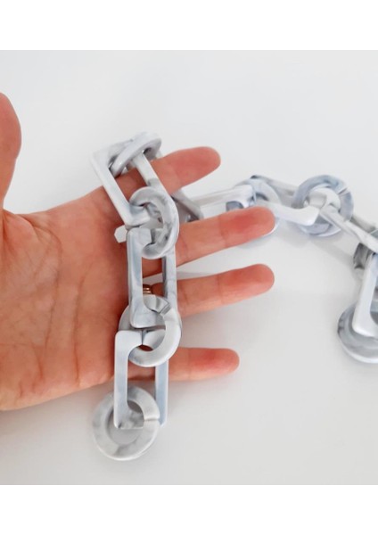 Angel Çanta Akssesuar 40 cm Akrilik Zincir Gri Tonlu fiyatları