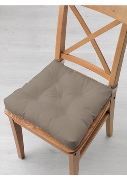 4'lü Kombin Pofidik Kare Sandalye Minderi 40 x 40 cm Sarı-Bej modelleri