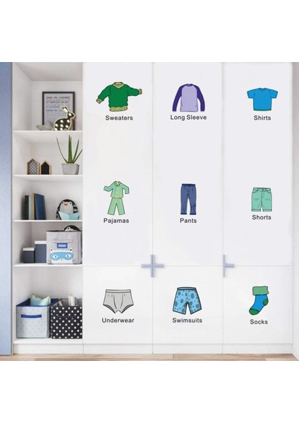 Erkek Çocuk Dolap Düzenleyici Sticker-Etiket fiyatları