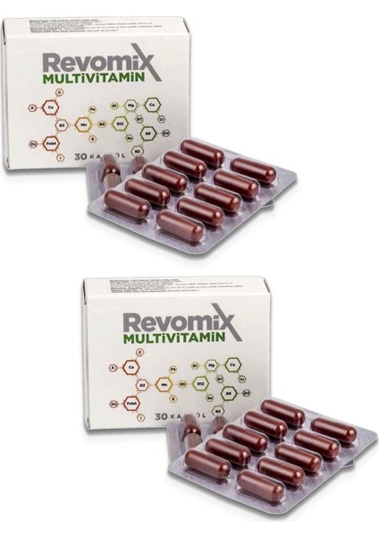 Revomix Multivitamin 30 Kapsül (2 Adet)