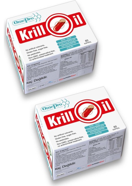 Krill Yağı Krill Oil Omepro® Krill Yağı 60 Kapsül (2 Adet)