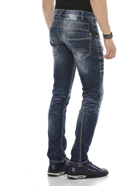 CD584 Parçalı Dikişli Düşük Bel Vinage Erkek Jeans