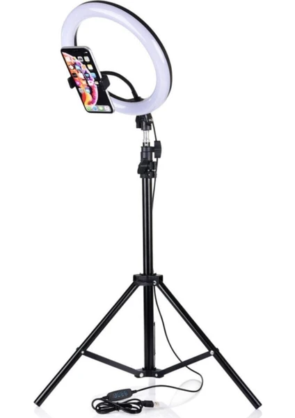 10 Inc Ring Light Led Selfie Işığı Tripod