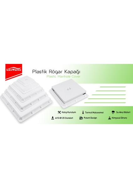 60X60 Plastik Rögar Menhol Kapak ve Çerçeve