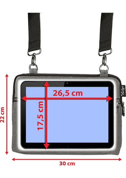 Turkuaz 10,5 Inç Tablet Çantası