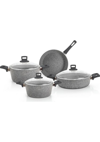 Silver Stone Bio Granit 7 Parça Tencere Seti