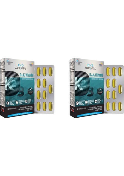 D3 + K2 Vitamin 30 Kapsül x 2