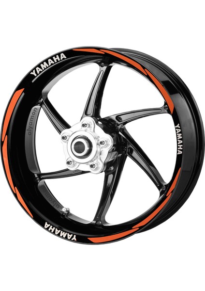Yamaha Jant Şeridi Reflektif Turuncu Beyaz Model S