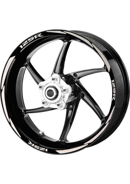 CBR125 Jant Şeridi Reflektif Beyaz Beyaz Model S