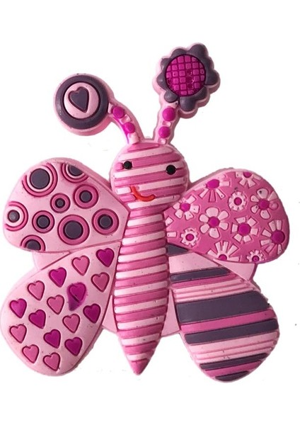 Çocuk Odası Mobilya Kulp Dolap Düğme Pembe Kelebek No:32