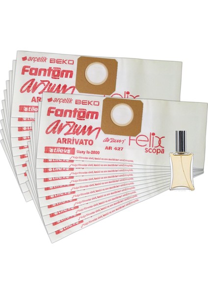 Fantom Jumbo 4400 Süpürge Kağıt Toz Torbası 20 Adet TT0004-20