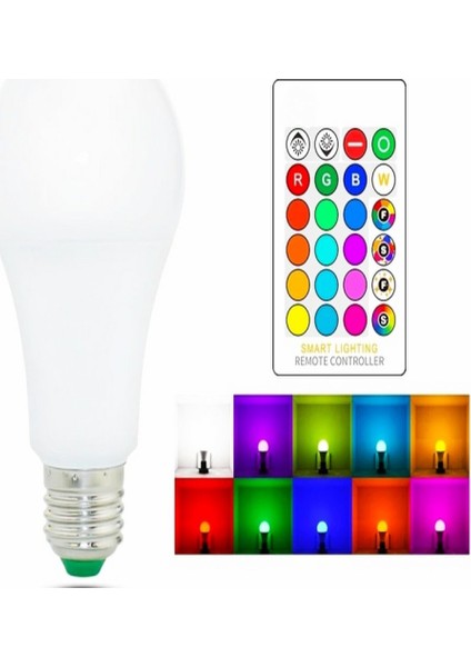 Rgb Uzaktan Kumandalı 10 W LED Ampul