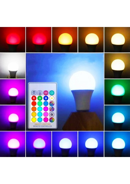 Rgb Uzaktan Kumandalı 10 W LED Ampul