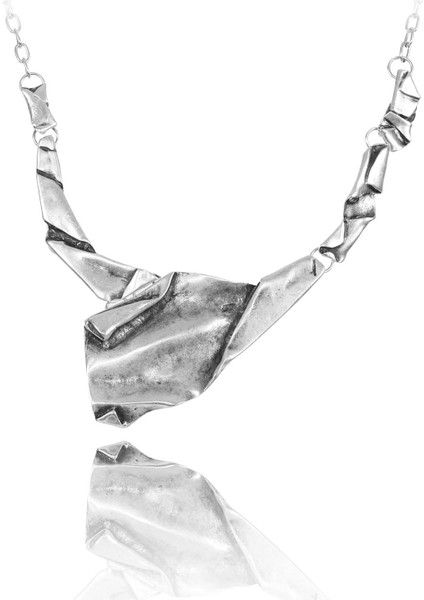 Kadın Antik Gümüş Kaplama Bohem Kolye