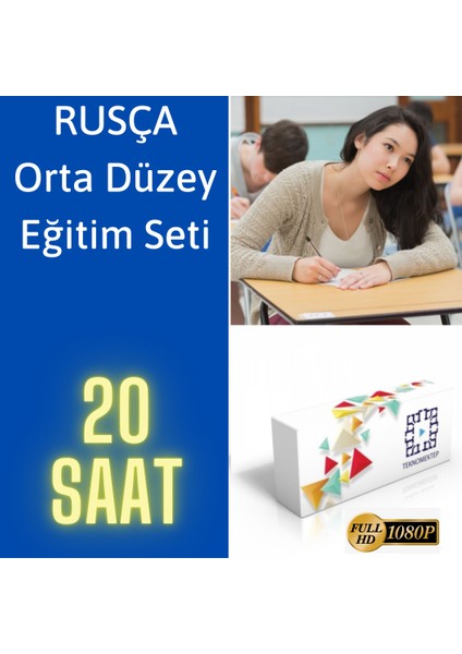 Enine Boyuna Eğitim Rusça Orta Düzey Görüntülü Eğitim Seti