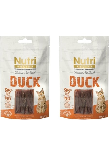 Duck 2 Adet Ördek Etli Tahılsız Kedi Ödülü 50 gr