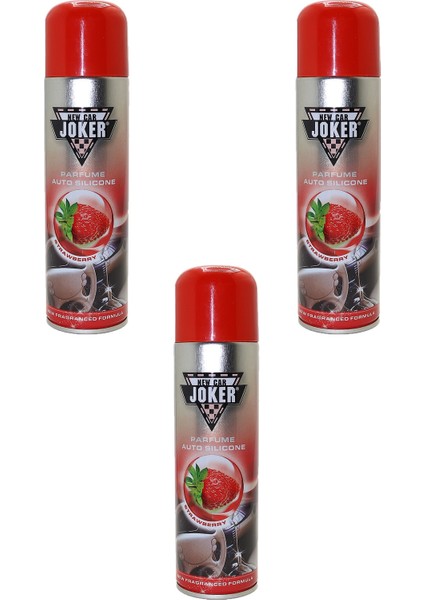 3 Adet Torpido Temizleyici, Parlatıcı ve Bakım Spreyi Strawberry (Çilek) 200 ml