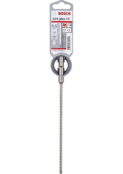 - Sds-Plus-7x Serisi Kırıcı Delici Matkap Ucu 5,5*215 mm