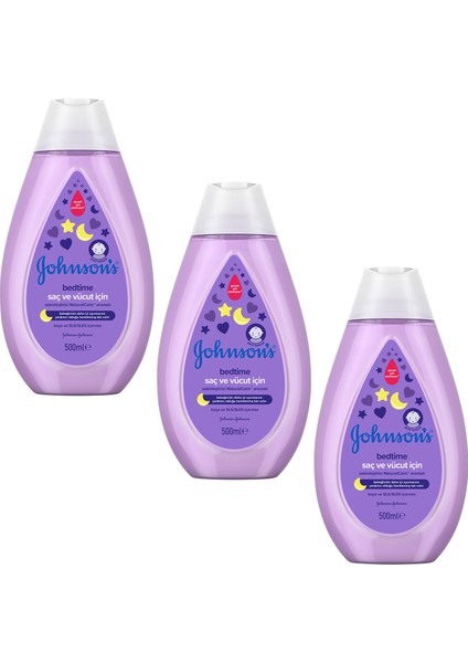 Bedtime Saç ve Vücut Şampuanı 500 ml 3 Adet