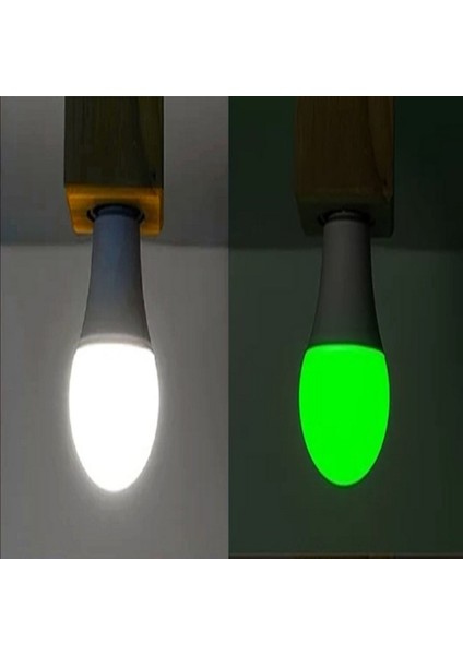 2 Renk Ampul 10W + 1W LED Ampul - Beyaz Renk 10W + 1W Gece Lambası