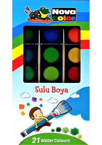 NC-392 Çift Fırçalı Sulu Boya 21 Renk