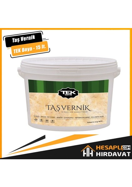 Su Bazlı Taş Vernik 15 lt