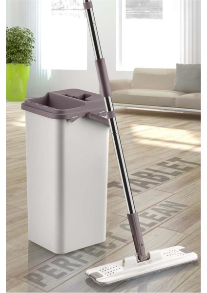 Mop Tablet Mop Krem 5 L + Yedek Mop Bez 4