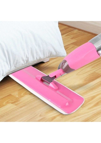 Microfiber Bezli Deterjan Hazneli Sprey Mop Pembe +4 Yedek Bez