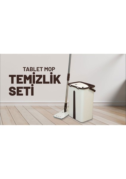 Maxi Tablet Mop Temizlik Seti 6 Litre + 4 Yedek Bez