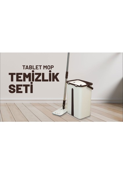Maxi Tablet Mop Temizlik Seti 6 Litre + 3 Yedek Bez