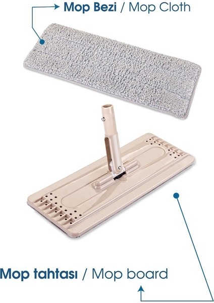 Sihirli Mop Tablet Temizlik Seti 3 Yedek Mop