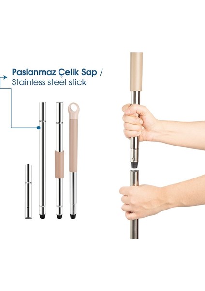 Sihirli Mop Tablet Temizlik Seti 3 Yedek Mop