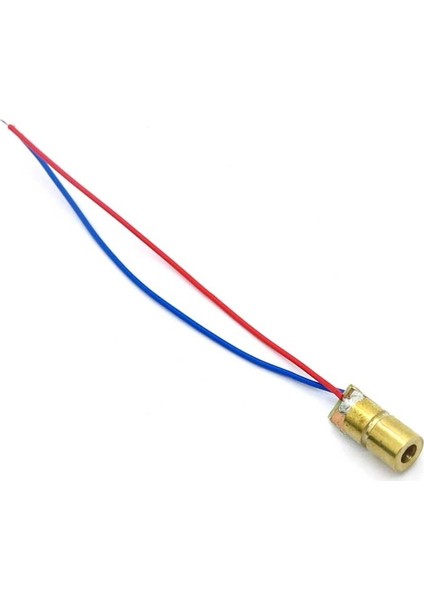 3 'lü - Kablolu Nokta Lazer Modül Metal Kafa 5V 650NM 5mw Point Laser