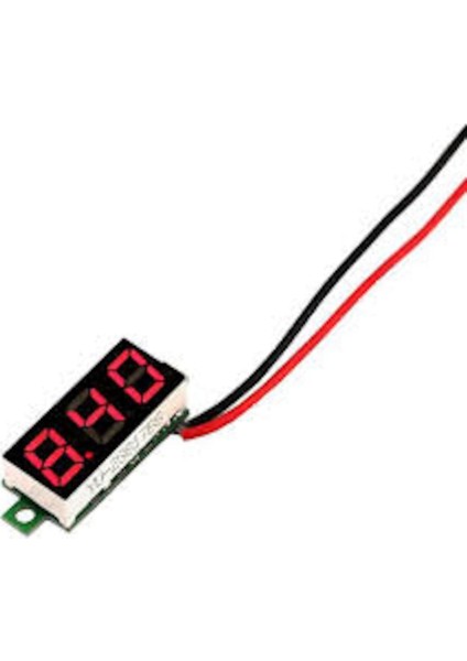 0.28 Inch Dc 0-100V Mini Digital Voltmetre 3 Kablolu Dc 3 Kablolu