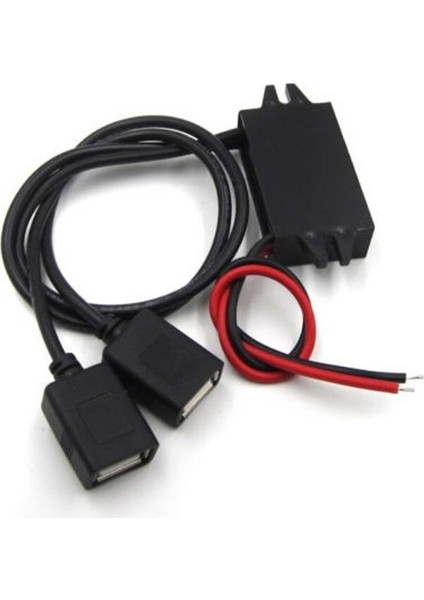 12V Için 5V 3A 15W Dc Dc USB Converter Su Geçirmez Araba Uyumlu Konverter Dönüştürücü