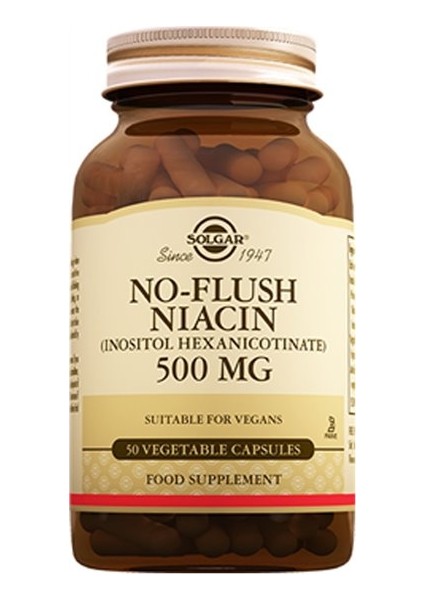 Solg.no Flush Nıacın 500 Mg 50 Kapsül