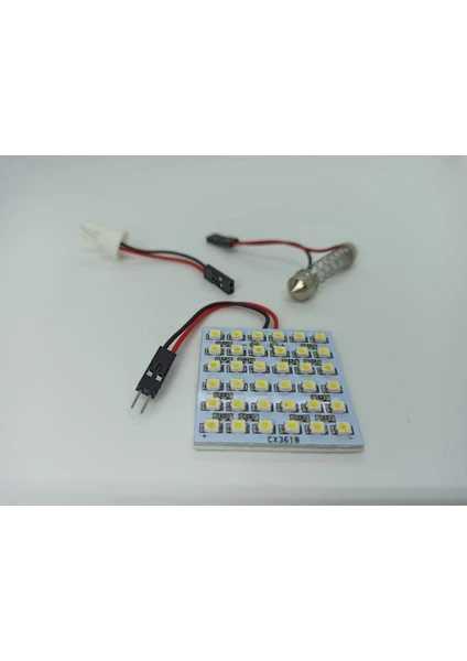 Araç Içi Oto Aydınlatma Tepe Lambası 36 Smd 5050 LED Proje Panel Tavan Lamba 33-40MM