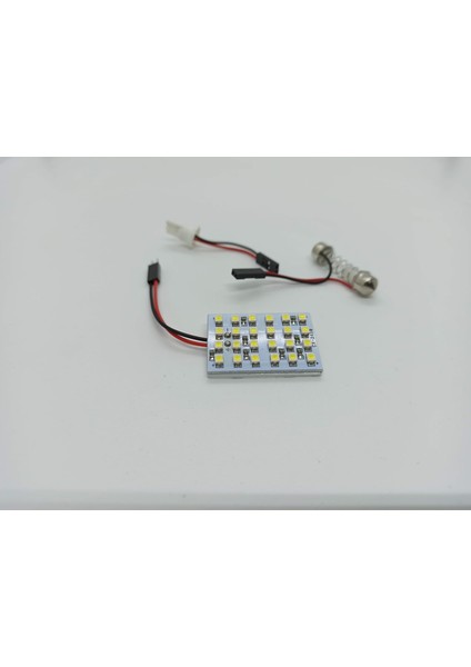 Araç Içi Oto Aydınlatma Tepe Lambası 24 Smd 5050 LED Proje Panel Tavan Lamba 33-40MM