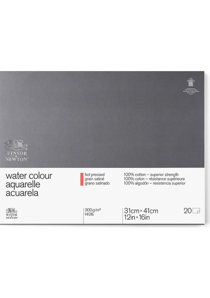 Professional Sulu Boya Bloğu Sıcak Baskı 300 gr 31 x 41 cm