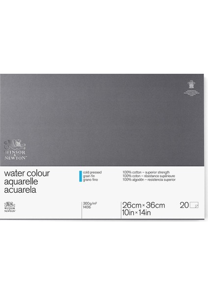 Professional Sulu Boya Bloğu Soğuk Baskı 300 gr 26 x 36 cm