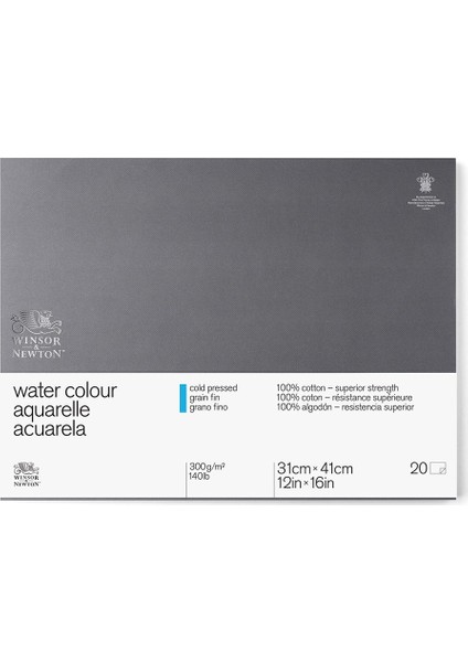 Professional Sulu Boya Bloğu Soğuk Baskı 300 gr 31 x 41 cm