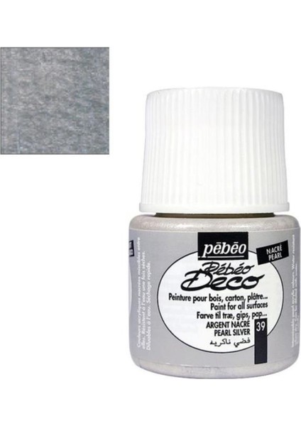 Deco Mat Ahşap Boyası 110 ml İnci Gümüş