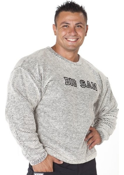 Ekru Örgü Dokulu Kışlık Sweatshirt Big Sam 4580