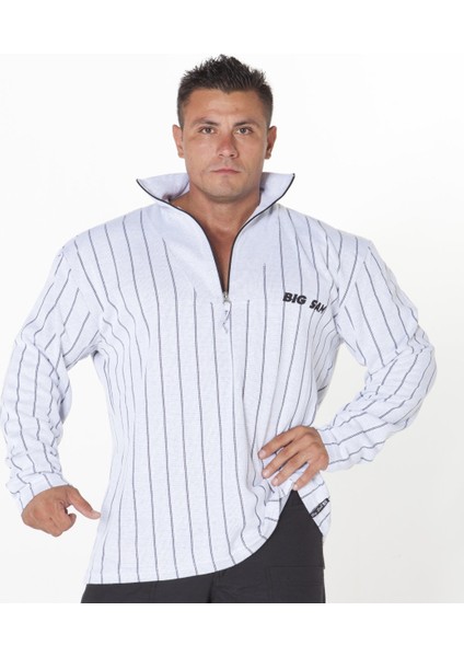 Kırık Beyaz Spor Sweatshirt Big Sam 4522