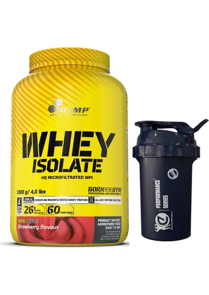 Whey Isolate Protein Tozu 1800 gr Çilek + Performence Shaker