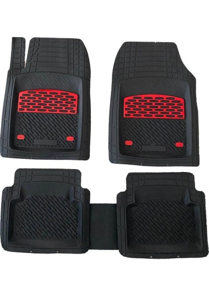 Peugeot 2008(13-17) Extra Derin Havuzlu 3D Kırmızı Paspas