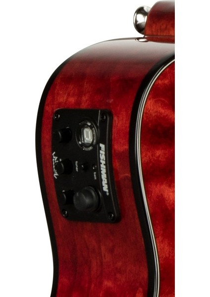 Qm-Rdcec Quilted Maple Concert Elektro Ukulele